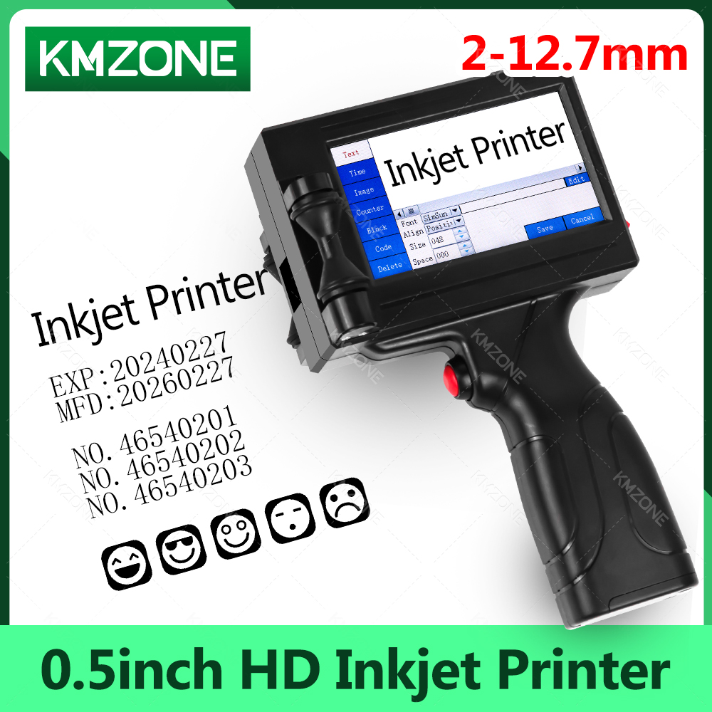 Commercial Book Printing Machines - 12,7 mm draagbare inkjetprinter Handheld TIJ