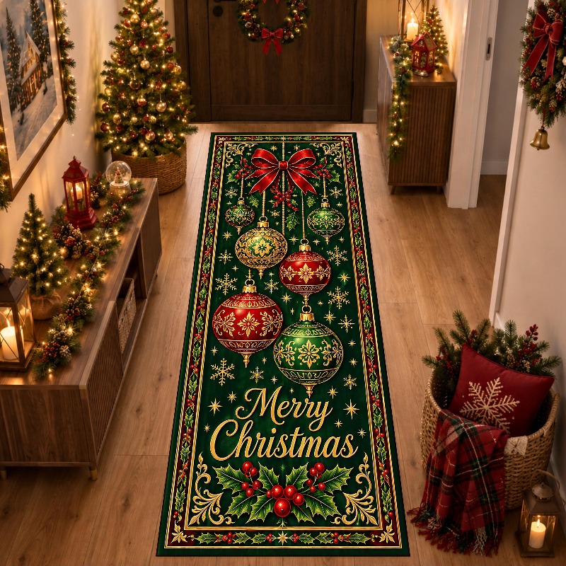 Commercial Fabric Printing Machine - Kerstbalprint loperskleed van premium decoratieve stof,