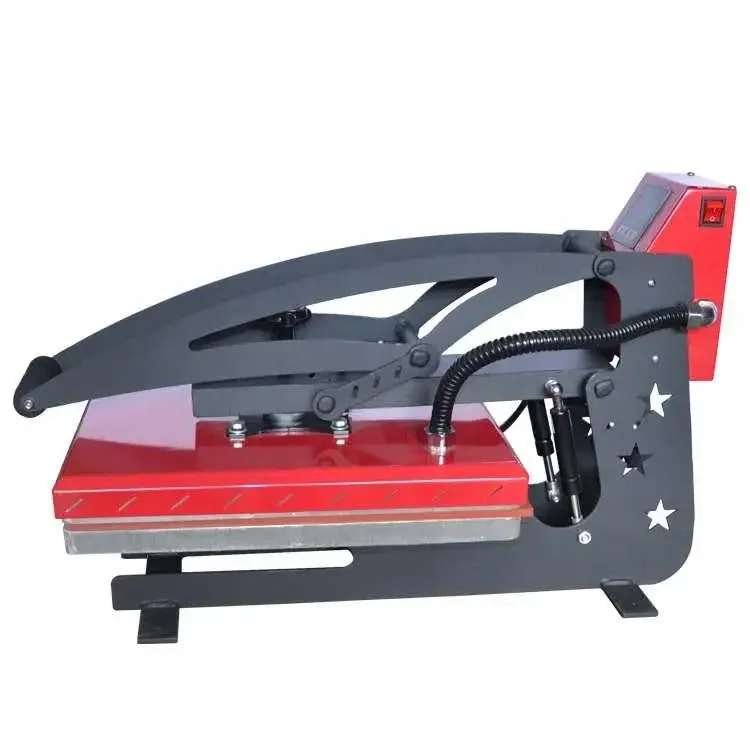 Commercial Fabric Printing Machine - Handmatige hogedruk warmtepersmachine, enkelstation, vlakbedprinter voor