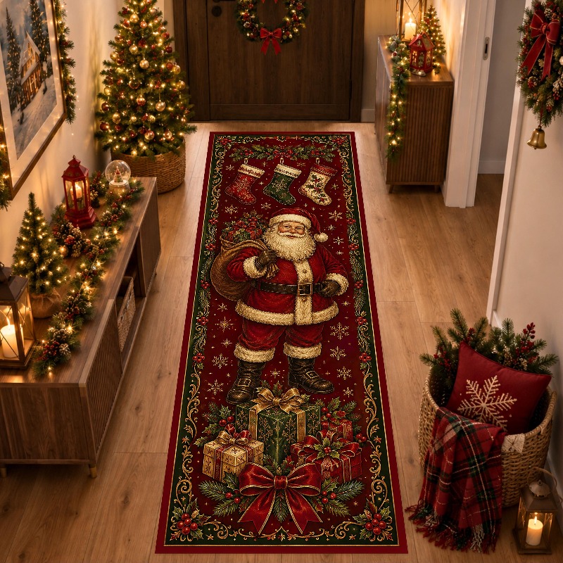 Commercial Fabric Printing Machine - Kerstcadeau Print Runner Tapijt Premium Decoratieve