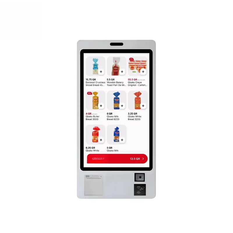 Receipt Printer - Commerciële touchscreen-bestelkiosk met zelfbedieningssysteem, QR-codescanner en