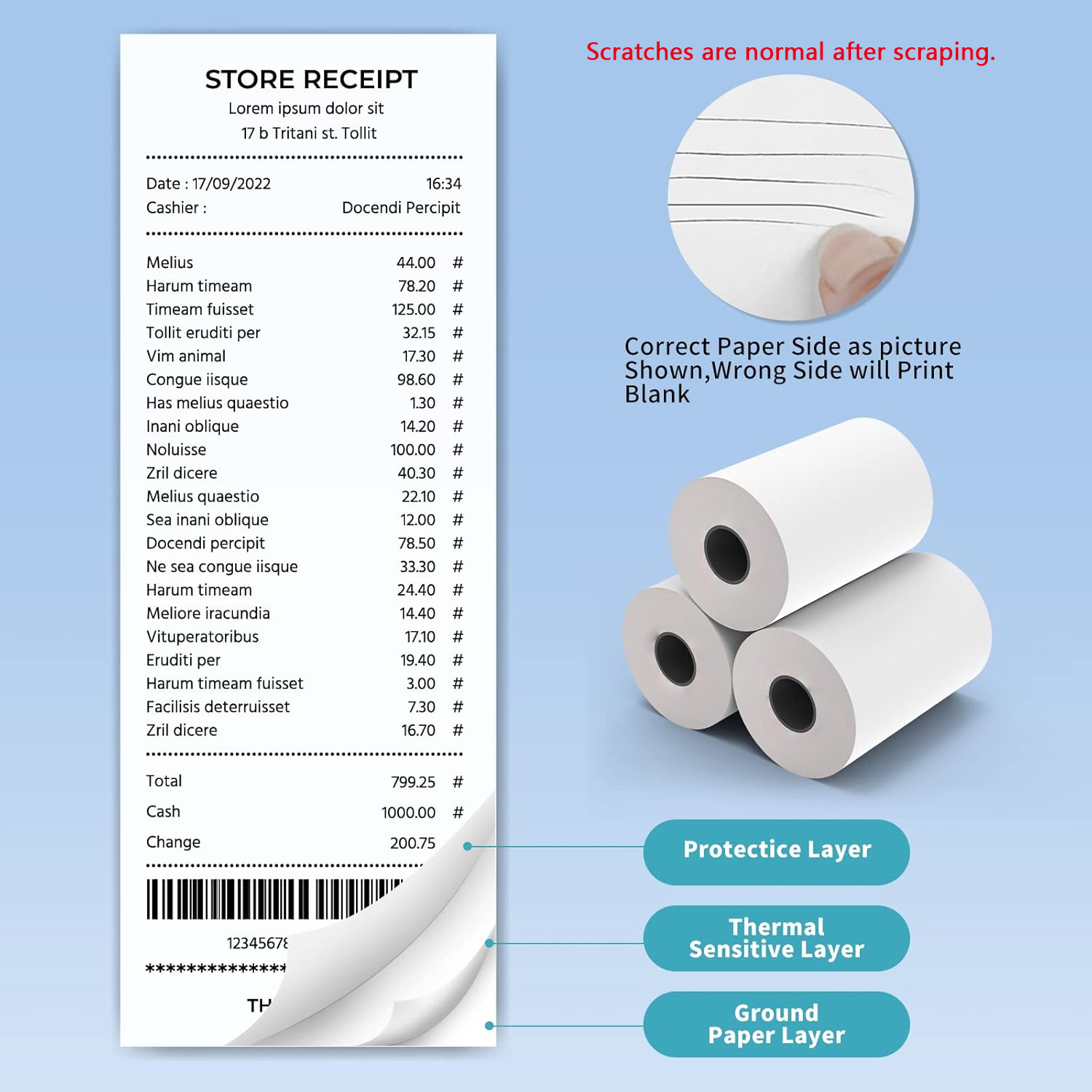 80MM Thermisch Bonpapier 3/6/1 - Receipt Printer recensie en prijs